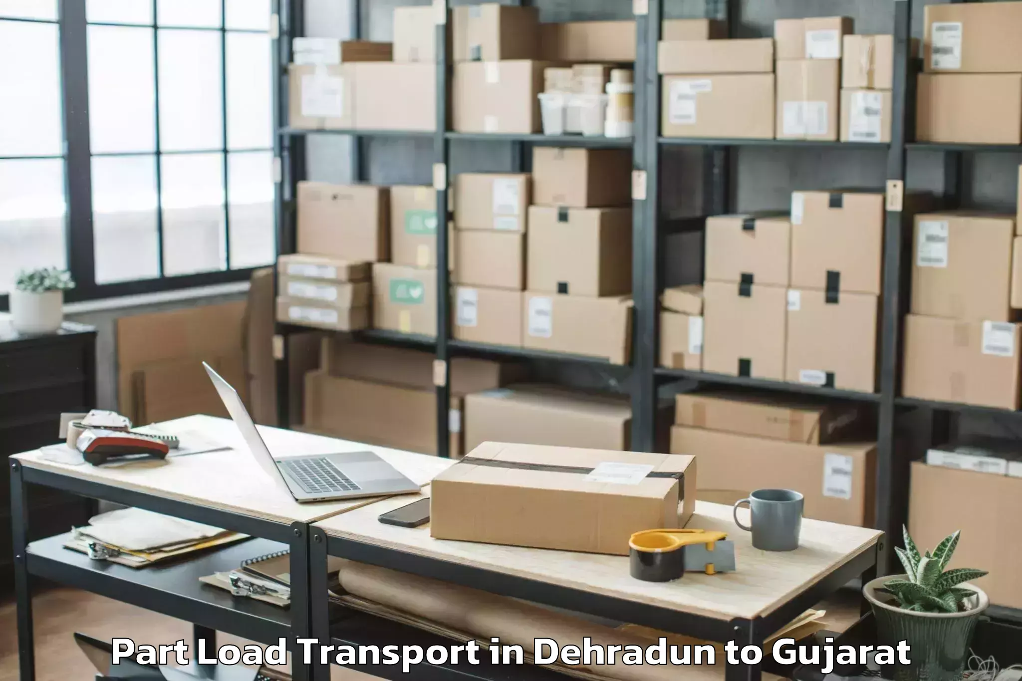 Dehradun to Garbada Part Load Transport Booking